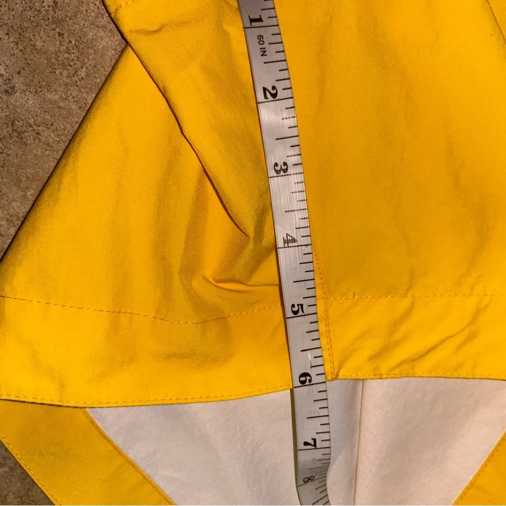 Vintage Nautica Swim Trunks - yellow/navy/white flag spell out lined